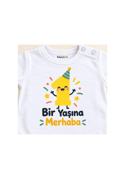 Babylimon Bir Yaşına Merhaba Beyaz Kısa Kollu Çıtçıtlı Bebek Zıbını Beyaz - Bir Yaşına Merhaba - 928161925 Beyaz - Bir Yaşına Merhaba Babylimon Bir Yaşına Merhaba Beyaz Kısa Kollu Çıtçıtlı Bebek Zıbını Beyaz - Bir Yaşına Merhaba - 928161925 Beyaz - Bir Yaşına Merhaba