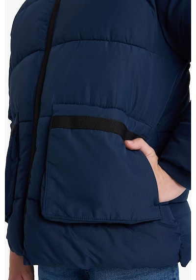Defacto Erkek Çocuk Su İtici Kapüşonlu Polar Astarlı Parka E9374a825wnnv146 Lacivert-nv146