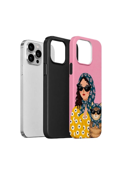 Velvoria Valestra Bohem Kedili Apple iPhone Uyumlu 12 Pro Darbe Korumalı Kılıf Valestra Select - Bohem Kedili