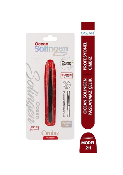 Ocean Solingen Cımbız Siyah İnce Uçlu Asu-211