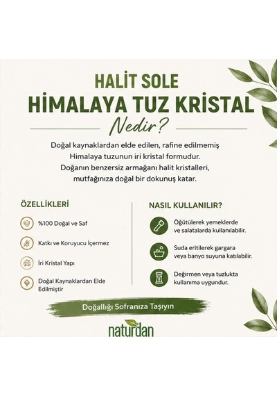 Halit Sole Himalaya Tuz Kristal - 250 Gr