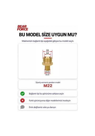 Robeve Bear Force Foam Lance Köpük Yapıcı Aparat 1l Köpük Aparatı Basınçlı Yıkama Makineleri Için Köpük Aparatı Çift Nozzle İle Birlikte Foam Canon M22 Dişli Bağlantılı