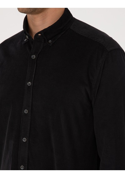 Pierre Cardin Siyah Regular Fit Uzun Kollu Gömlek 50310139-vr046