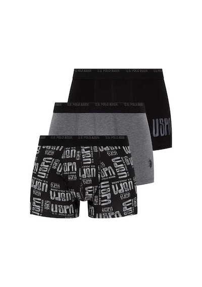 U.S. Polo Assn. U.s Polo Assn. 80338 Erkek 3 Lü Boxer-antrasitmelanj&siyah&grimelanj Antrasit