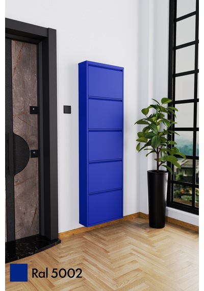 Evdemo 5 Kapaklı Metal Ayakkabılık Lacivert Evdemo 5 Kapaklı Metal Ayakkabılık Lacivert