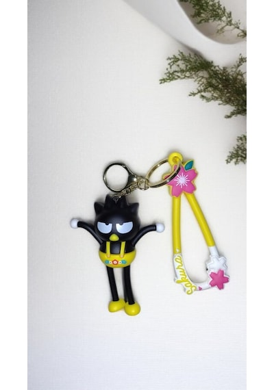 3d Büyük Boy Sevimli Karakter Kara Kedi Anahtarlık Ve Çanta Aksesuar