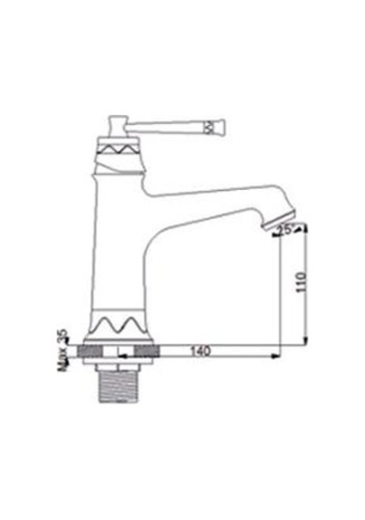 Newarc Pera Lavabo  Bataryası Altın 961521