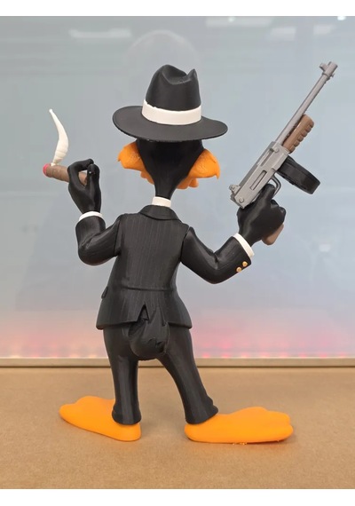 Gangster Duffy Duck Figür 20cm-3d Baskı-kolleksiyonluk Biblo