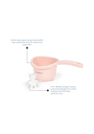 Babyjem 5 Parça Bebek Banyo Küvet Seti Pembe