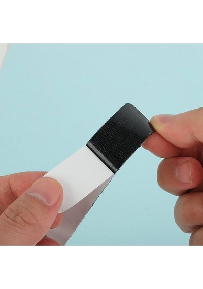 2 Cm Genişlik, 25m Siyah Cırt Bant Şerit, Arkası Güçlü Yapışkanlı Ve Sağlam Tutuşlu Cırt Cırt