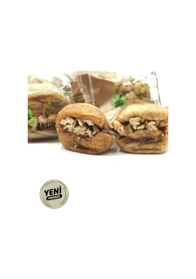 Tek Tek Paketli Cevizli Kuru İncir 1000g Flat Bottom Paket 1 KG