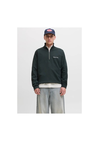 Jack & Jones Erkek Yeşil Jornorrebro Emb Sweat High Neck Noos Sweatshirt 12282899-forestriv