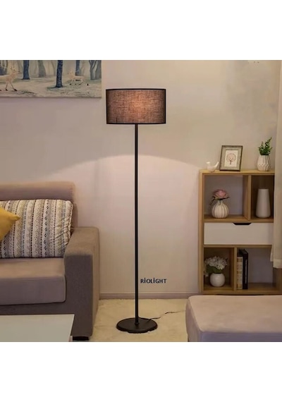Riolight Rustik,vintage,retro1 Siyah Metal Gövde Siyah Kumaş Başl