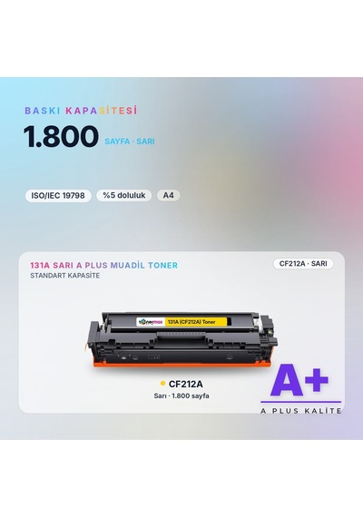 Hp 131a Cf212a Sarı Uyumlu Toner A Plus / Laserjet Pro 200 M251 / M276