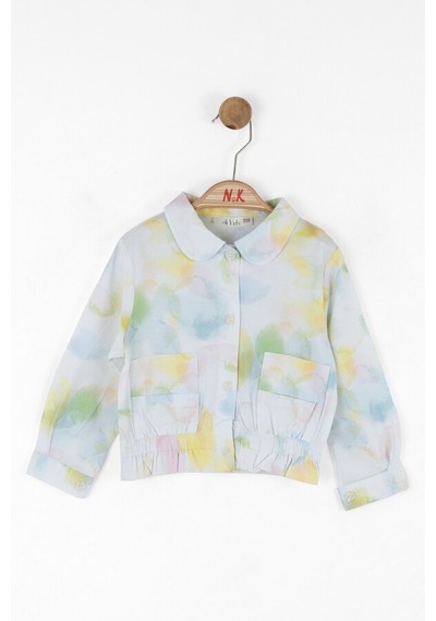 Xo Kids Kız Çocuk Gömlek 1-4 Yaş 38616 Ekru - Mavi