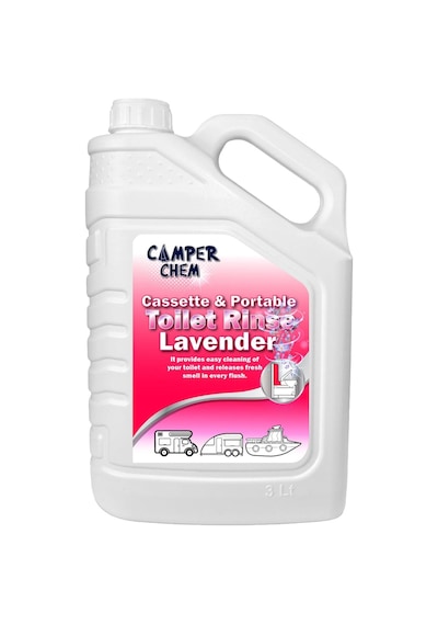 Camper Chem Karavan Tekne Tuvalet Kimyasalı- Toilet Rinse Lavender Sifon Kimyasalı 3 Lt