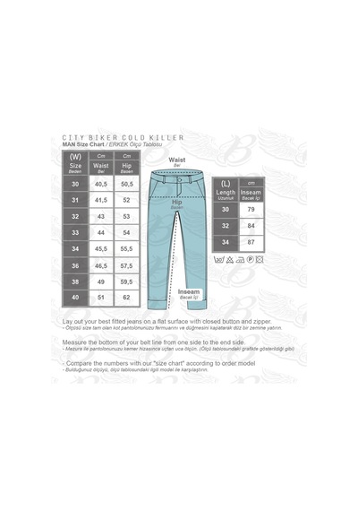 City Biker Cold Killer Black Korumalı Motosiklet Kot Pantolonu Erkek