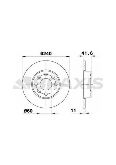 Braxis Ae0048 Ön Fren Diski Hava Soğutmasız Corsa C Z10xe Z12xe 569020