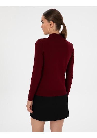 Pierre Cardin Kadın Vişne Kazak /triko 50315768-vr223 Vişne