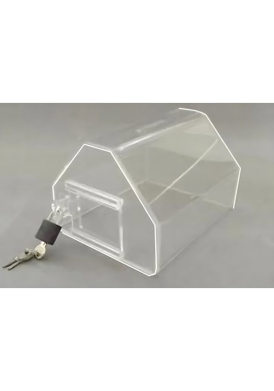 Şeffaf Tipbox Bahşiş Kutusu 15x10xh11cm