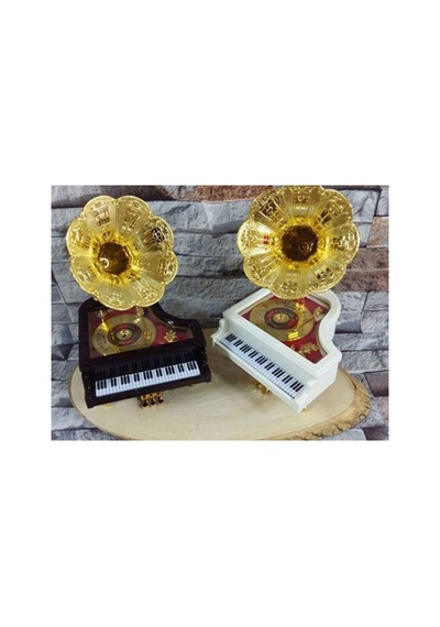 Piyano Şeklinde Gramofon Müzik Kutusu