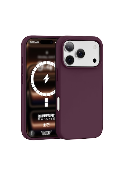 Buff Apple iPhone Uyumlu 18 Pro Max/17 Pro Max Magsafe Rubber Fit Kılıf Dark Cherry Kiraz