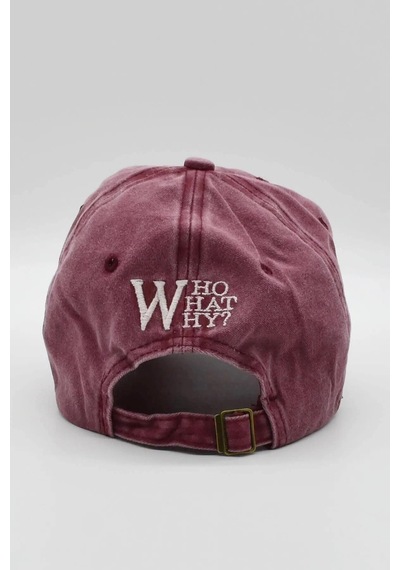 Külah Beyzbol Cap Vintage Erkek Şapka Eskitme Kep - Bordo - Bordo