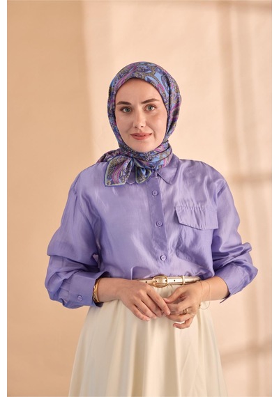 Silk Home Yaz Esintisi Eşarp 150002-02 Mavi, Mor, Erguvan, Yeşil