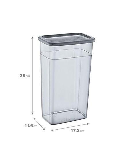 6'lı Set Skali Dikdörtgen Saklma Kabı Antrasit 3500 Ml Diğer