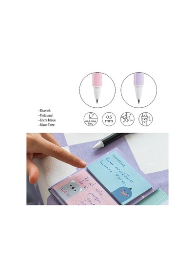 Apli Pembe Silinebilir Jel Kalem Kedi-kaplan B2f Blister Çok Renkli