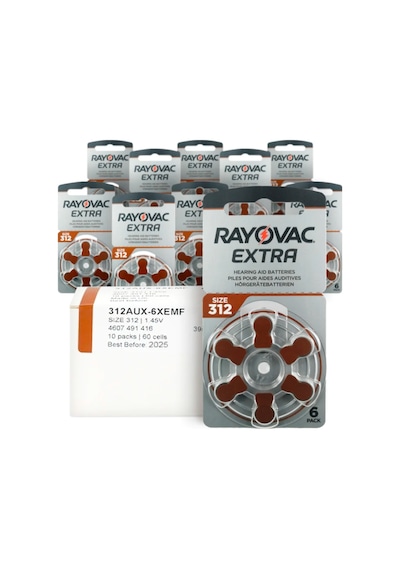 Rayovac Extra 312 Numara İşitme Cihazı Pili 6 x 10'lu