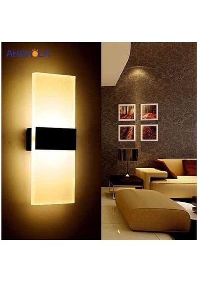 12 Watt 3000 Kelvin Modern Tasarım Salon, Yatakbaşı Aplik, Led Duvar Aplik Elektrikle Çalışır Beyaz