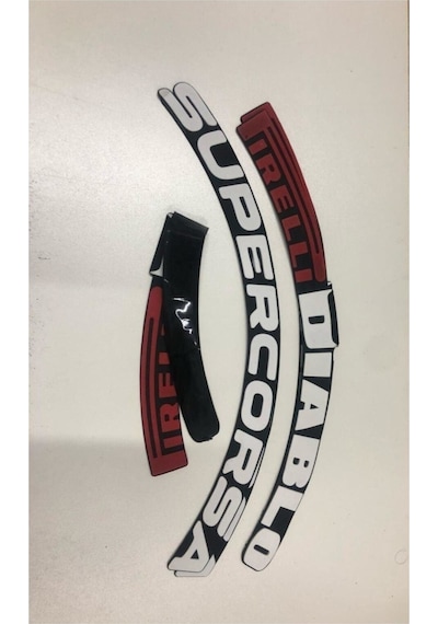 Motosiklet 3d Lastik Yazısı 2x Pirelli Diablo 2x Supercorsa Moto Lastik Sticker