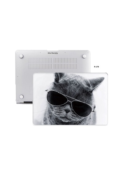 Apple Uyumlu MacBook Pro M1-m2, Kılıf 13inç Cat01nl Type-c'li Model A2338 A2289 A2251 A1706-08 A1989 A2159 İle Beyaz
