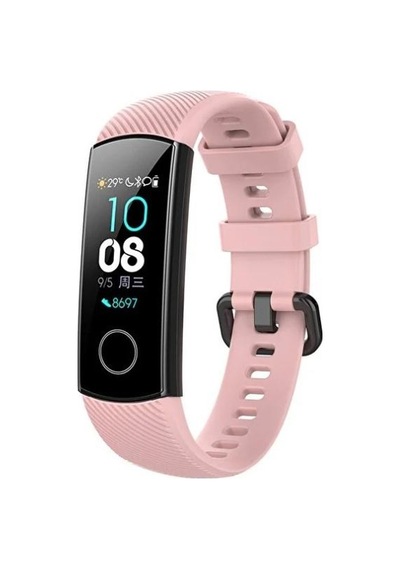 Band 4 / Band 5 Akıllı Saat Uyumlu Sportif Çizgili Silikon Kordon/kayış Pembe