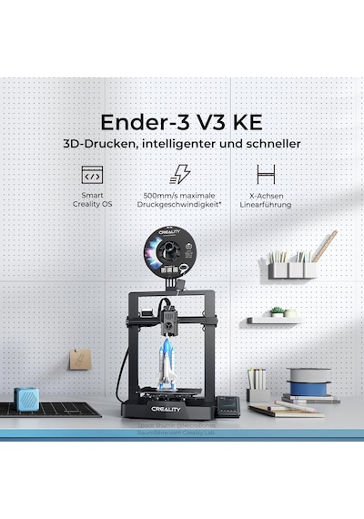 Creality Ender-3 V3 Ke 3d Yazıcı, 500 Mm/sn Daha Yüksek Baskı Hızı Otomatik Tesviyeli Fdm Yazıcı, Sprite Direct Extruder'lı 3d Yazıcı, Baskı Boyutu 220x220x240mm Creality Ender-3 V3 Ke 3d Yazıcı, 500 Mm/sn Daha Yüksek Baskı Hızı Otomatik Tesviyeli Fdm Yazıcı, Sprite Direct Extruder'lı 3d Yazıcı, Baskı Boyutu 220x220x240mm