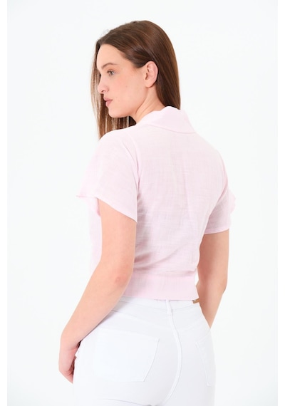 Sortie Collection Önü Bağlamalı Gömlek Pembe