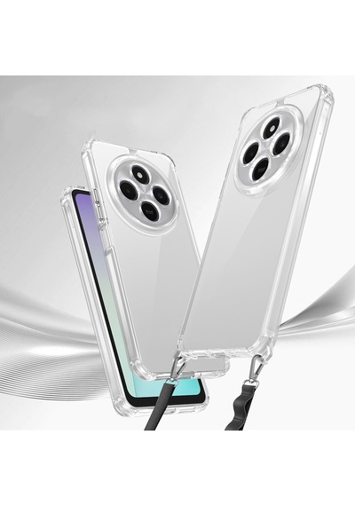 Zore Xiaomi Redmi 14c 4g Uyumlu Kılıf Airbagli Takılabilir Askı Aparatlı Ogaa Snap Silikon Kapak-şeffaf Şeffaf