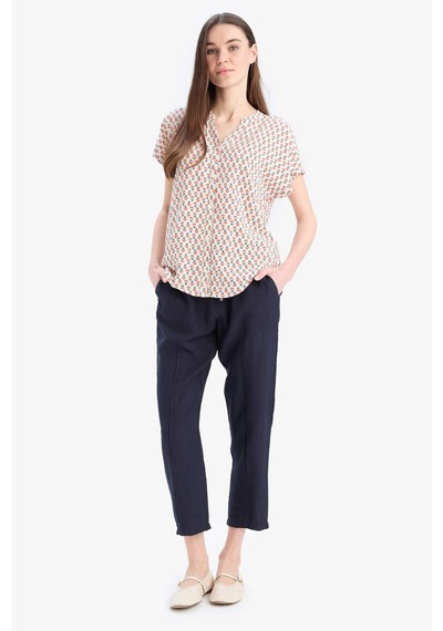 Defacto Regular Fit Bisiklet Yaka Kısa Kollu Gömlek I6173az25smpn50 Pembe