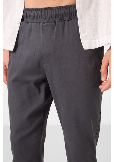 Tommylife Antrasit Standart Fit Dokuma Hafif Esnek Chino Erkek Pantolon - 82177 Antrasit
