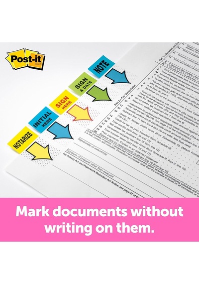 Post-it Mesaj "sign Here" Bayrakları Değer Paketi, 50/dispenser, 12 Dispenser/paket, 1" Geniş, Sarı 680-sh12 Diğer