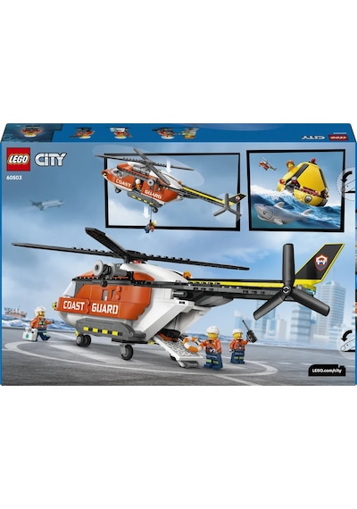 LEGO® City Sahil Güvenlik Helikopteri 60503 - 7 Yaş ve Üzeri Çocuklar için 4 Minifigür İçeren Yaratıcı Oyuncak Yapım Seti  (551P)