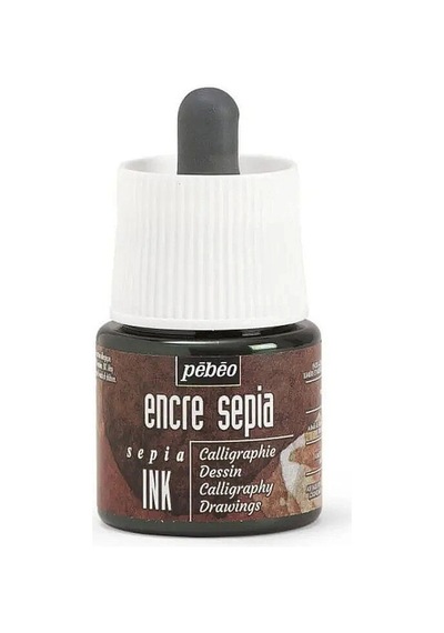 Pebeo Sepia Ink Kaligrafi Ve Desen İçin Akrilik Mürekkep 45 Ml. Diğer