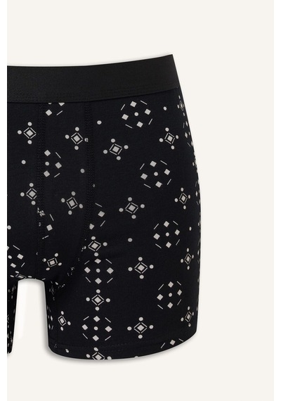 Defacto Regular Fit Geometrik Desenli 3lü Boxer I3046ax26aunv135 Lacivert-nv135