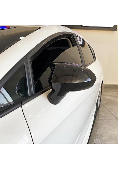 Sts Oto Aksesuar Seat Leon Mk2 Batman Yarasa Ayna Kapağı Piano Black Abs Plastik (01)