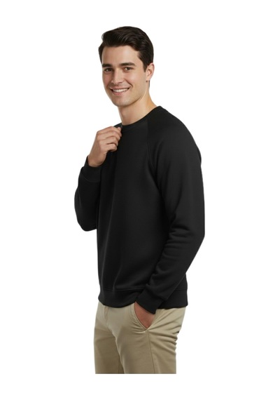 Raymons Erkek Spor Reklam Kol Sweatshirt Regular Fit Bgl-st04951 Siyah