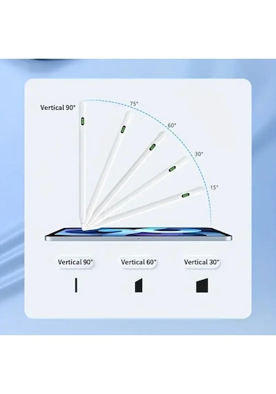 İpad Kalem Apple Pencil Alternatifi İpad Pencil Usb-c Şarj, Palm Rejection, 8 Saat Pil İpad 6-10, Air, Pro, Mini Uyumlu,dijital Göstergeli