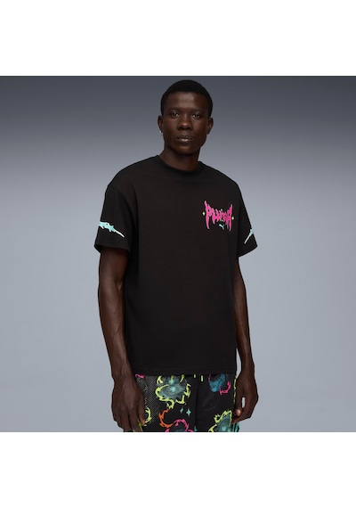 Puma Hoops X Rick And Morty Tee I Erkek Yetişkin T-shirt SIYAH
