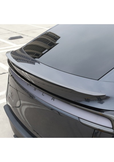 Tesla Juniper Arka Tampon Pro Tip Spoyleri Spoiler Parlak Karbon Kaplama Siyah