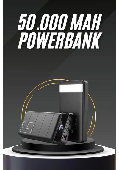 50.000 Mah Led Dijital Göstergeli Usb Çıkışı Powerbank Çok Renkli 72159363
